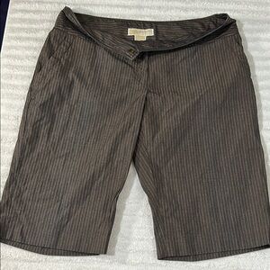Michael‎ Kors Women's Brown Striped Women Shorts 8 Preowned